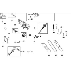 Couvercle latéral tronçonneuse Black & Decker CS2040