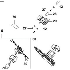 Poignée de frein tronçonneuse Black & Decker CS2040