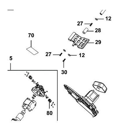 Poignée de frein tronçonneuse Black & Decker CS2040
