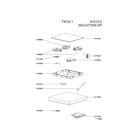 Foyer Induction ZA10998/0 Plaque Induction AIRLUX TI61.1 - TI83H - XTI80H