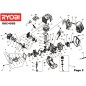 Couvercle boîte filtre à air débroussailleuse RYOBI RBC40SB Couvercle boîte filtre à air débroussailleuse RYOBI RBC40SB