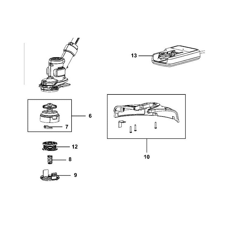 Carter de protection coupe bordure BLACK et DECKER STC1815 Carter de protection coupe bordure BLACK et DECKER STC1815