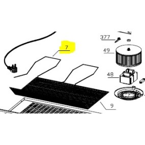 Fixe filtre hotte GLEM XHC410