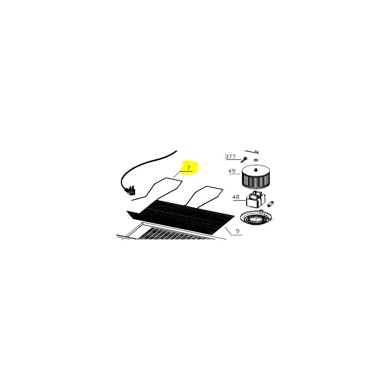 Fixe filtre hotte GLEM XHC410