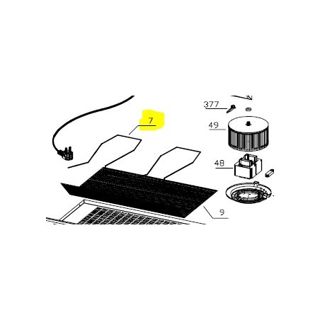 Fixe filtre hotte GLEM XHC410