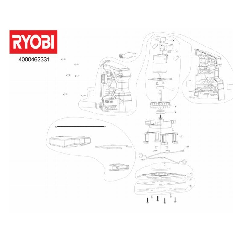 Plateau en caoutchouc ponceuse RYOBI R18SS4