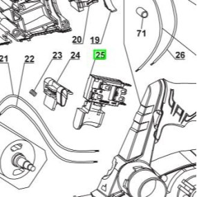 Gâchette marche/arrêt rabot RYOBI One+ R18PL