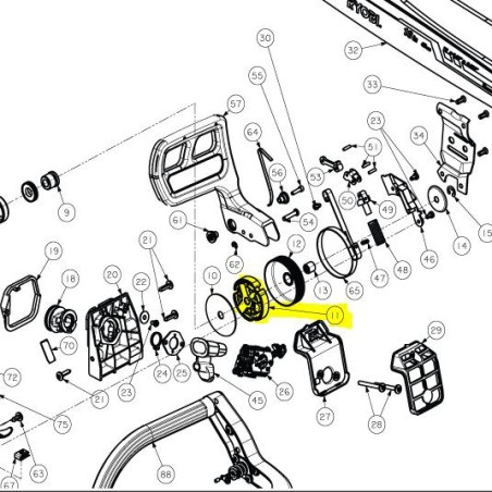 Embrayage tronçonneuse RYOBI RCS5140B - RCS5133
