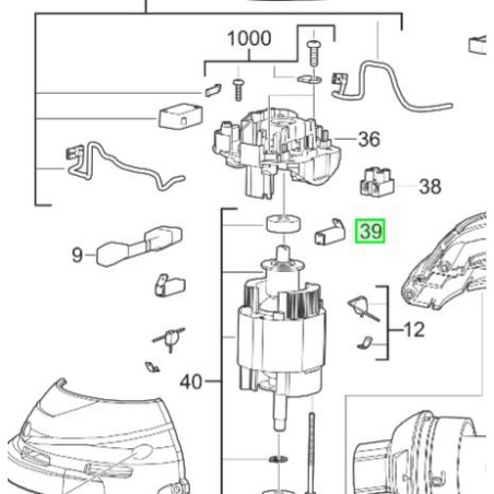 Charbon pour ponceuse MILWAUKEE ROS125E