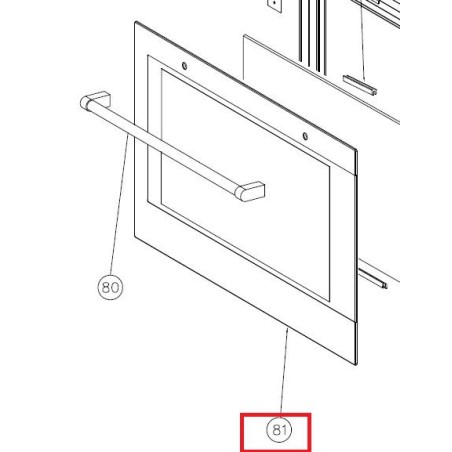 Vitre de façade pour four AIRLUX AF9C93IXN