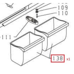 Bac à légumes Z133699 pour réfrigérateur AIRLUX ARI23DA, ARI29DA