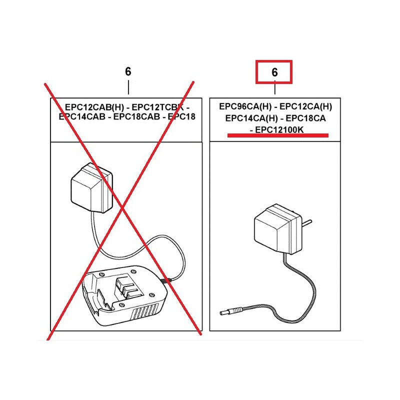 Chargeur 90638071 BLACK & DECKER EPC12CA, EPC12CA(H), EPC96CA(H), EPC14CA(H)