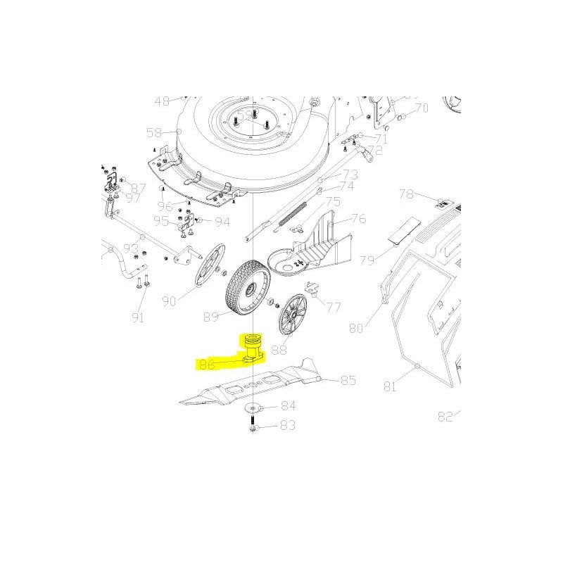 Support de lame tondeuse RYOBI RLM5317SME