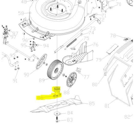 Support de lame tondeuse RYOBI RLM5317SME