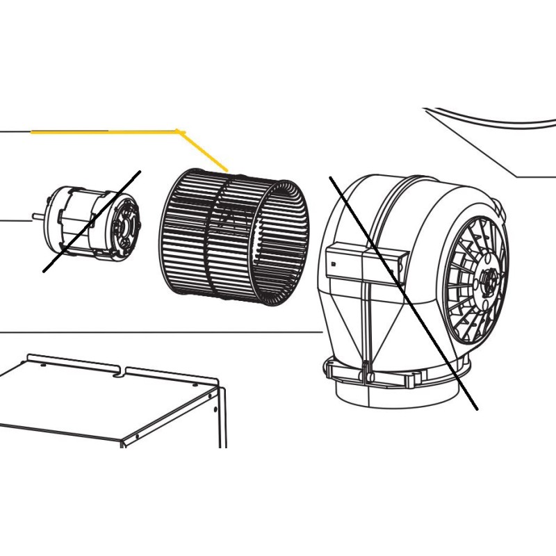 Turbine AIRLUX Z03294151 hottes AHI99IX, AHV68BK, AHV98BK, HD75C