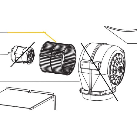 Turbine AIRLUX Z03294151 hottes AHI99IX, AHV68BK, AHV98BK, HD75C