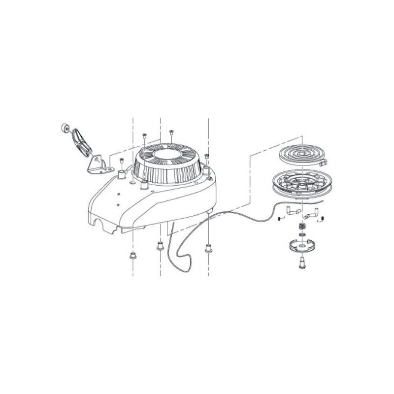 Lanceur pour tondeuse RYOBI RLM5319SME - RLM4617SM Lanceur pour tondeuse RYOBI RLM5319SME - RLM4617SM