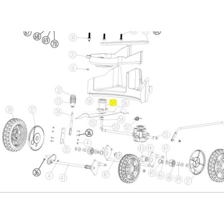 Support de lame tondeuse RYOBI RLM4617SM - RLM5219SME