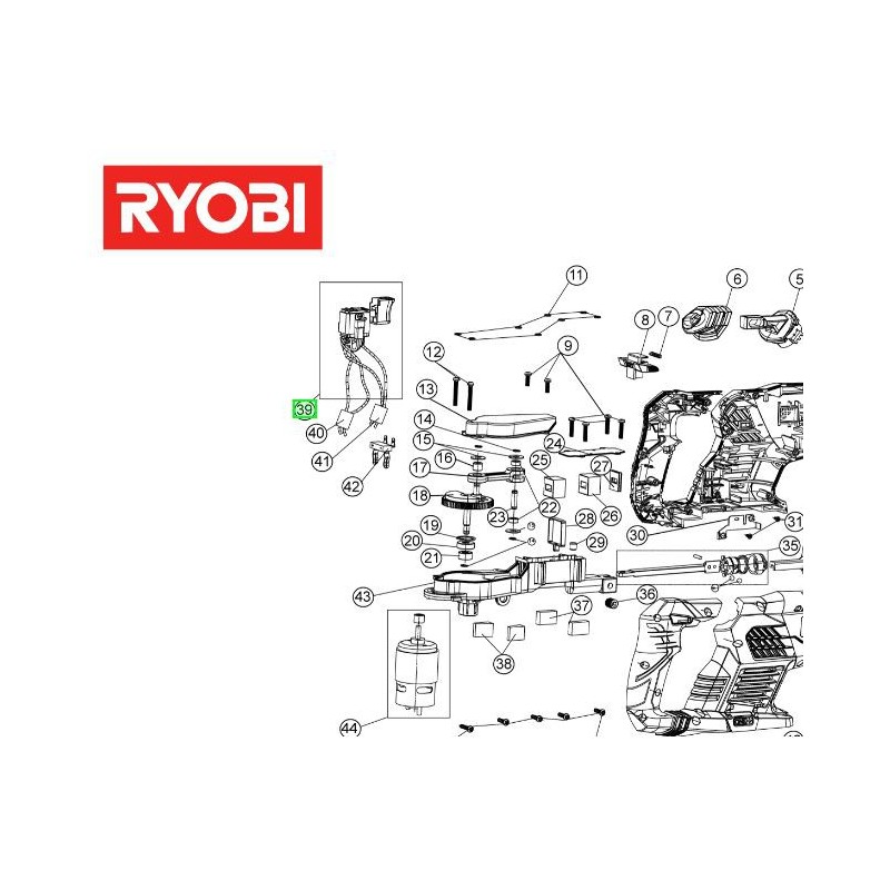 Interrupteur pour scie sabre RYOBI RRS1801M