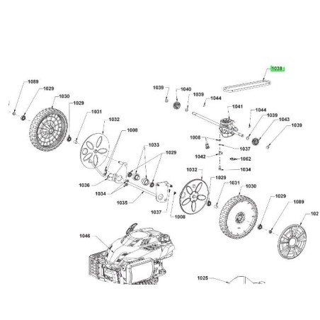 Courroie de traction tondeuse RYOBI RLM53190SV - RLM53190YV