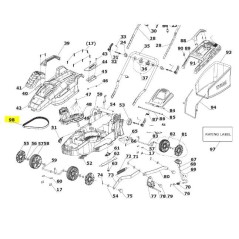 Courroie pour tondeuse RYOBI RLM16E36H