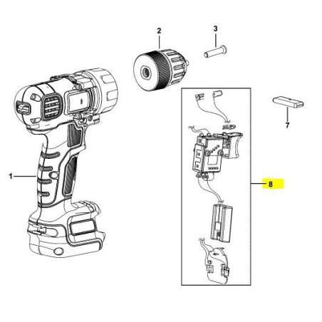 Interrupteur perceuse  / visseuse BLACK  & DECKER EGBL108