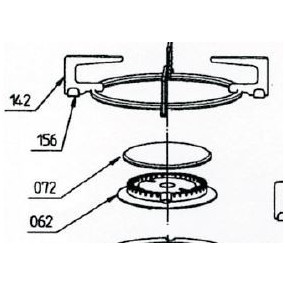 Chapeau de bruleur table de cuisson AIRLUX AV855
