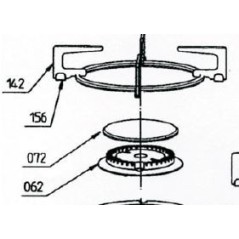 Chapeau de bruleur table de cuisson AIRLUX AV855