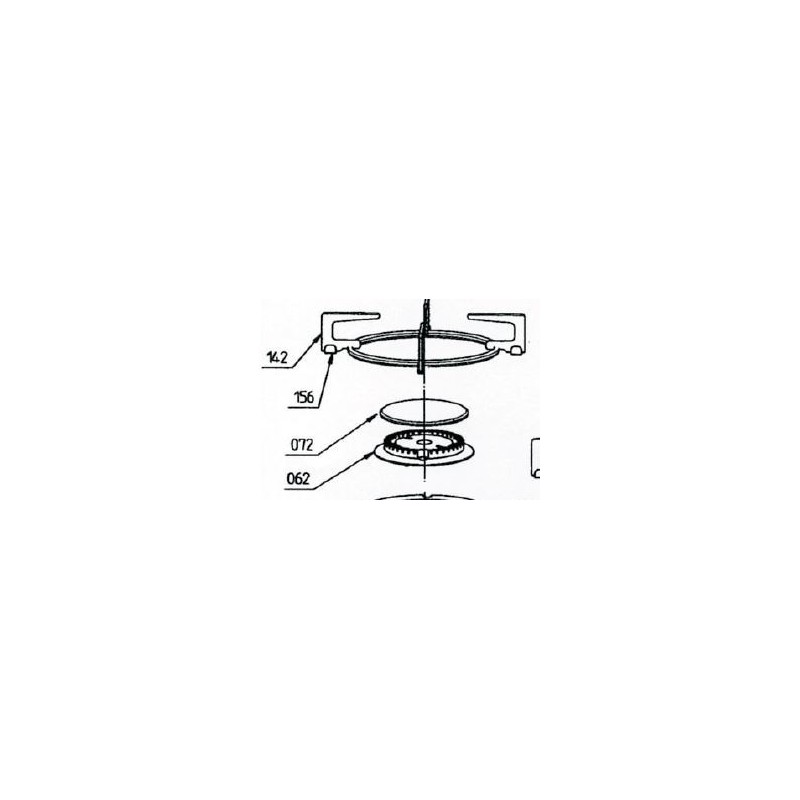 Chapeau de bruleur table de cuisson AIRLUX AV855 Chapeau de bruleur table de cuisson AIRLUX AV855