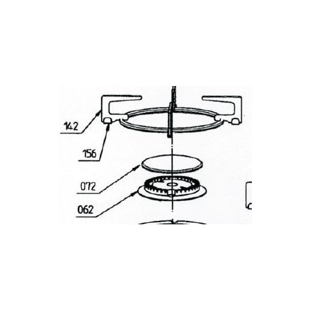 Chapeau de bruleur table de cuisson AIRLUX AV855