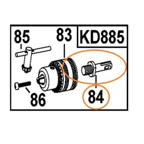 Adaptateur SDS pour mandrin perceuse Black & Decker XTD24CK