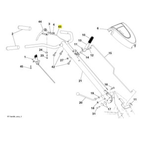 Câble traction 583534301 pour motoculteur MC CULLOCH MRT6