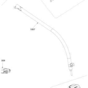 Tube avec axe débroussailleuse RYOBI RLT254CDSO