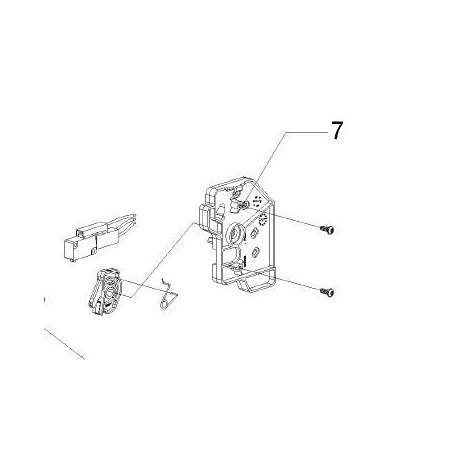Support droit de verrou de porte four micro-ondes AIRLUX FMO460C