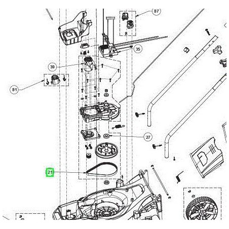 Courroie pour tondeuse sur batterie RYOBI OLM1833B