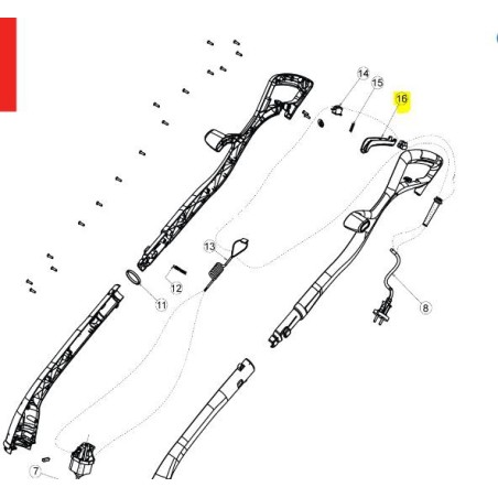 Gâchette coupe bordure RYOBI RLT3025S / RLT3525SPK3