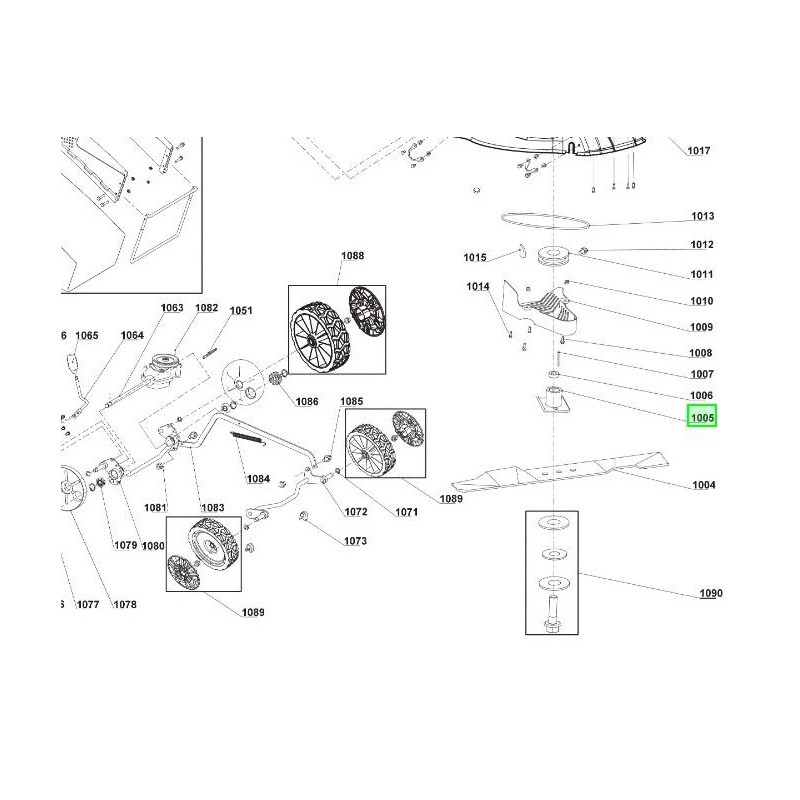 Support de lame tondeuse RYOBI RLM46160S