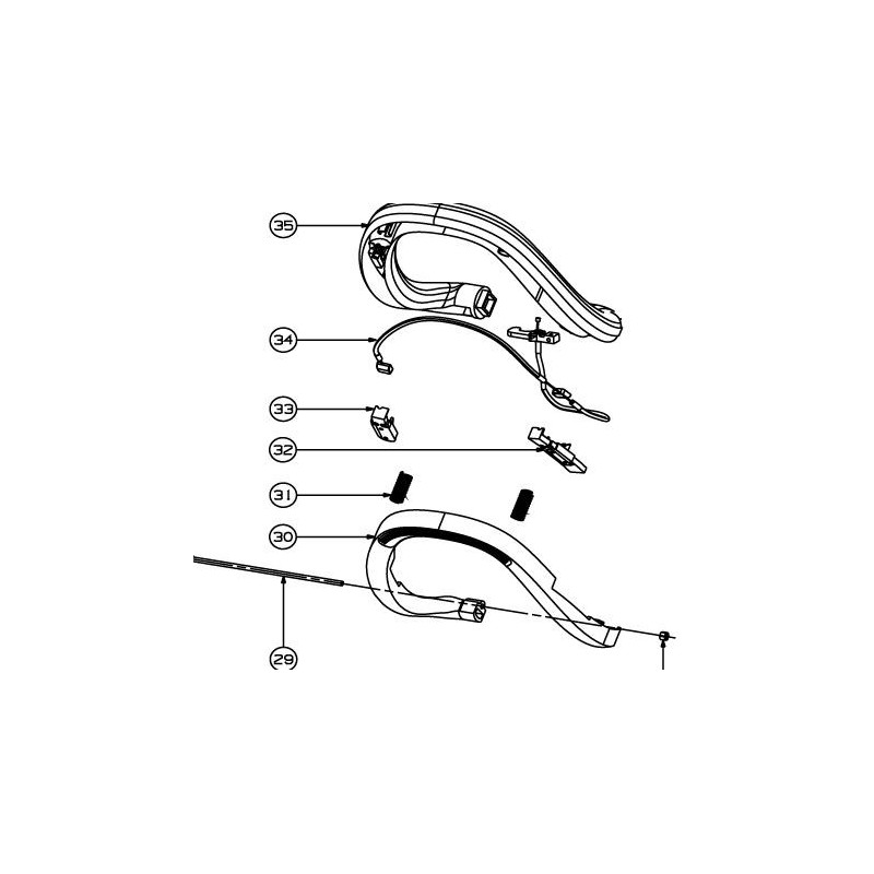 Levier de poignée taille-haies RYOBI RHT600RL Levier de poignée taille-haies RYOBI RHT600RL