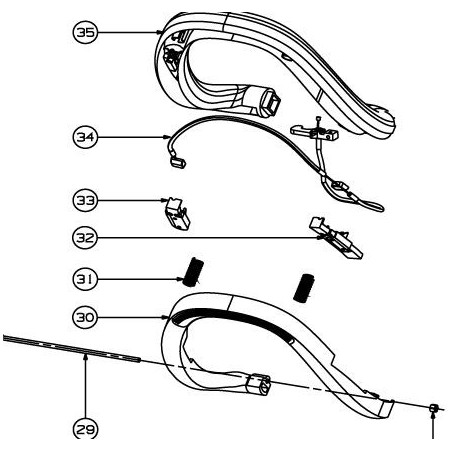 Levier de poignée taille-haies RYOBI RHT600RL