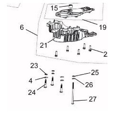 Vis de carter taille-haies RYOBI RHT2660DA