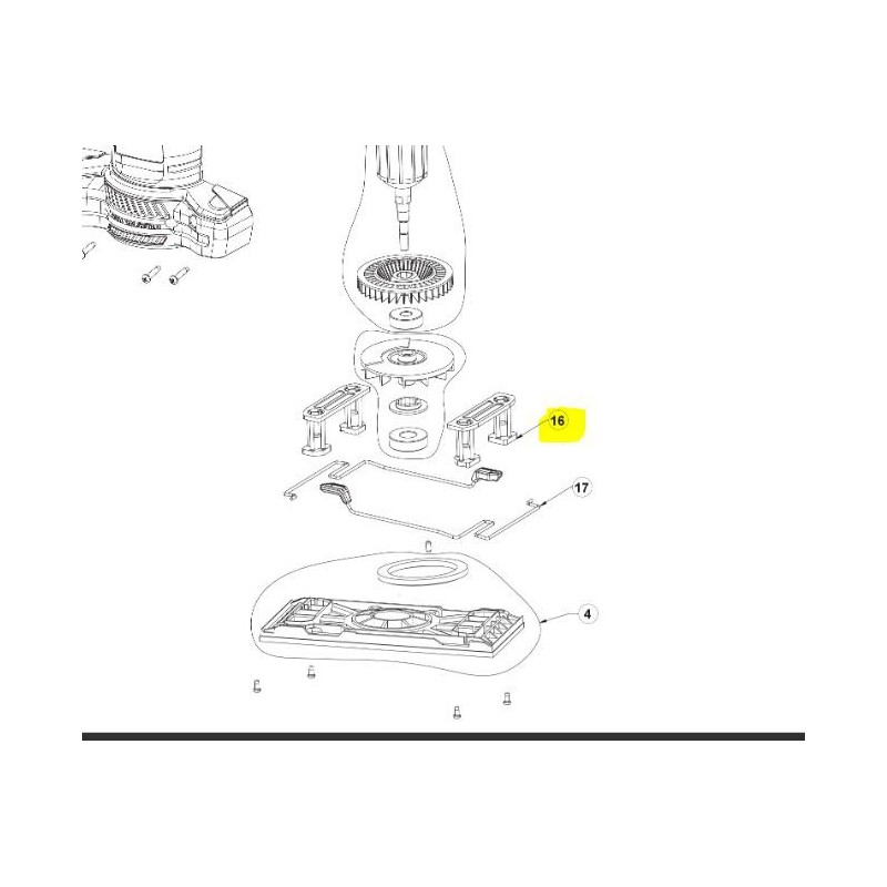 Pied pour ponceuse RYOBI modèles RSS200-G / RSS280-S Pied pour ponceuse RYOBI modèles RSS200-G / RSS280-S
