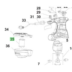 Filtre à poussière ponceuse RYOBI modèles ROS300