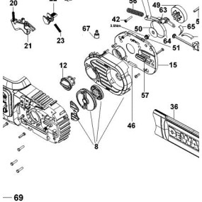 Carter tension de chaîne tronçonneuse DeWalt DCM565