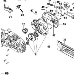 Carter tension de chaîne tronçonneuse DeWalt DCM565