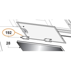 Charnières X 2 pour hotte AIRLUX AHW990BK, AHW990IX, AHW99BK, HDSI916H
