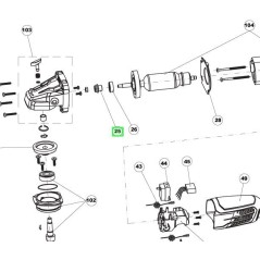Engrenage sortie moteur meuleuse RYOBI RAG1010-125