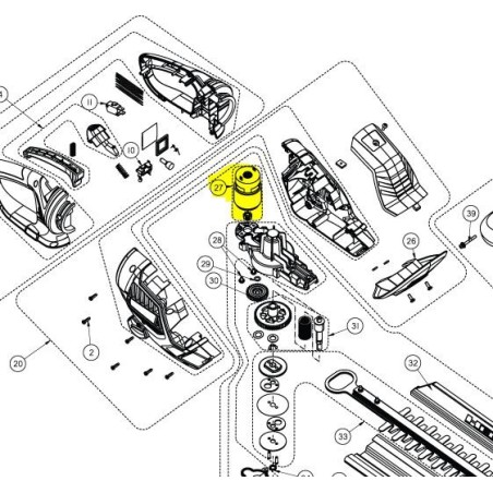 Moteur pour taille haies RYOBI OHT1851R - RHT1851R20S