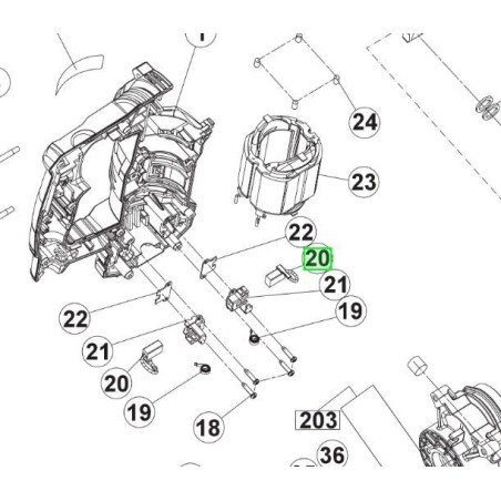 Balai pour perforateur SDS + RYOBI RSDS800