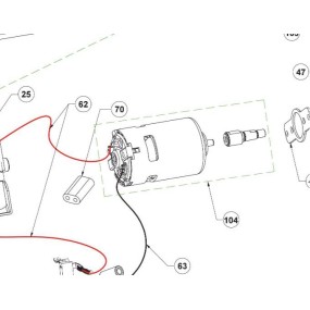 Moteur pour ponceuse à bande RYOBI modèle R18BS-0
