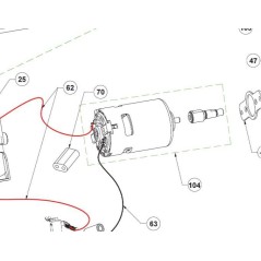 Moteur pour ponceuse à bande RYOBI modèle R18BS-0